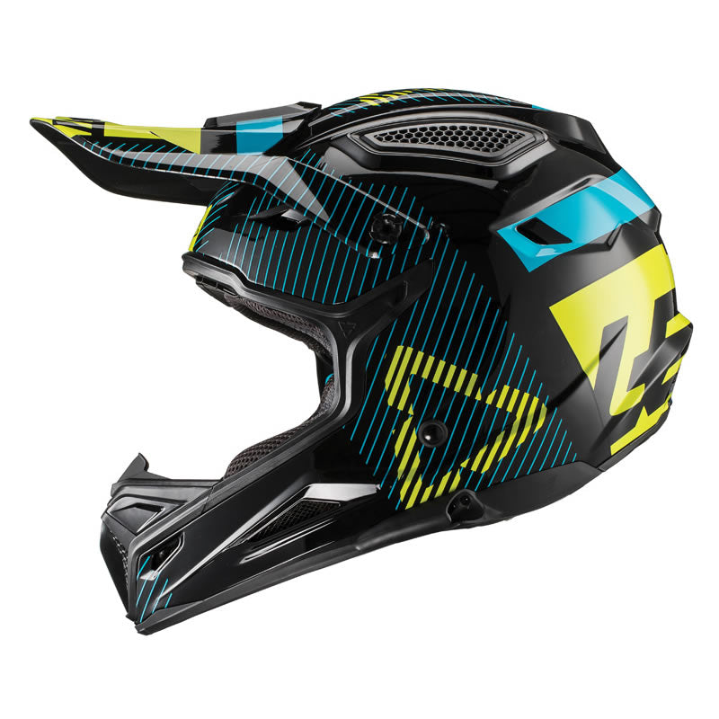 Motocrosshelm GPX 4.5 V19.2 schwarz-lime