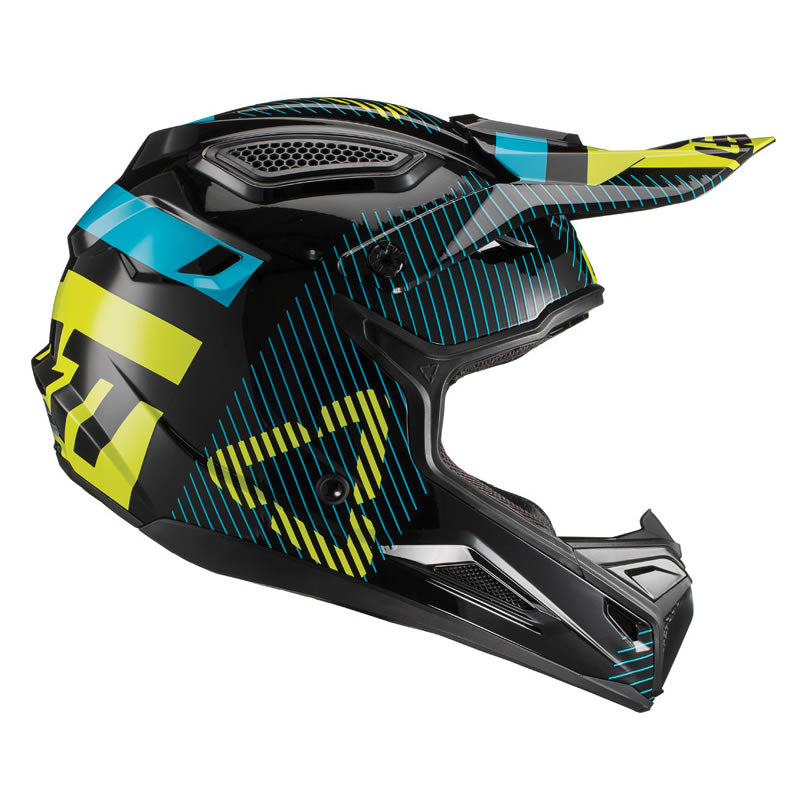 Motocrosshelm GPX 4.5 V19.2 schwarz-lime