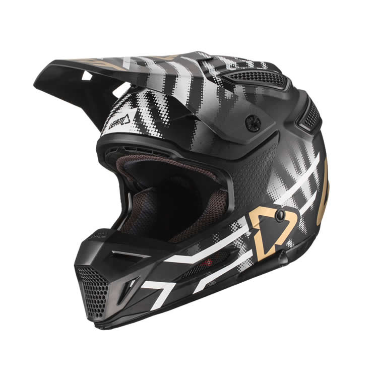 Motocrosshelm GPX 5.5 Composite - schwarz-weiss-gold