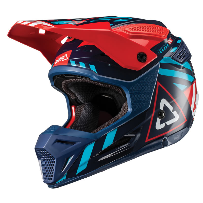 Motocrosshelm GPX 5.5 V19.1 blau-rot