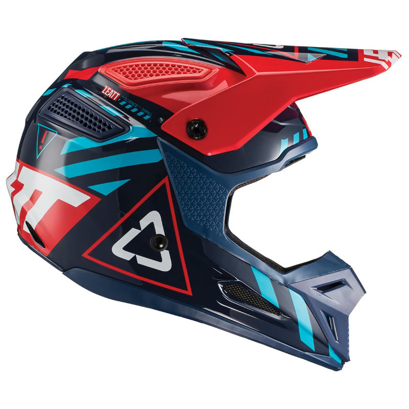 Motocrosshelm GPX 5.5 V19.1 blau-rot