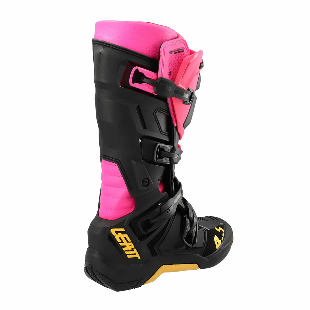 Stiefel 4.5 - schwarz-pink-gelb