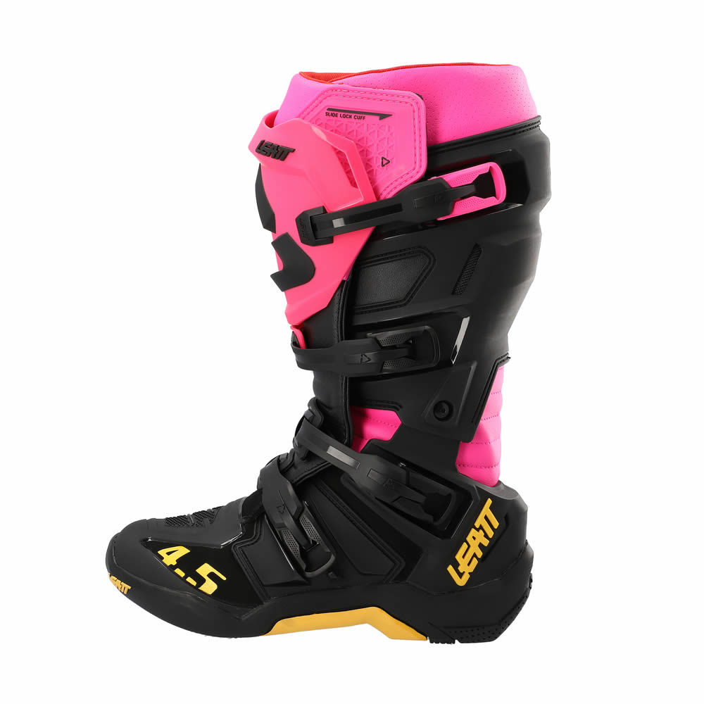 Stiefel 4.5 - schwarz-pink-gelb