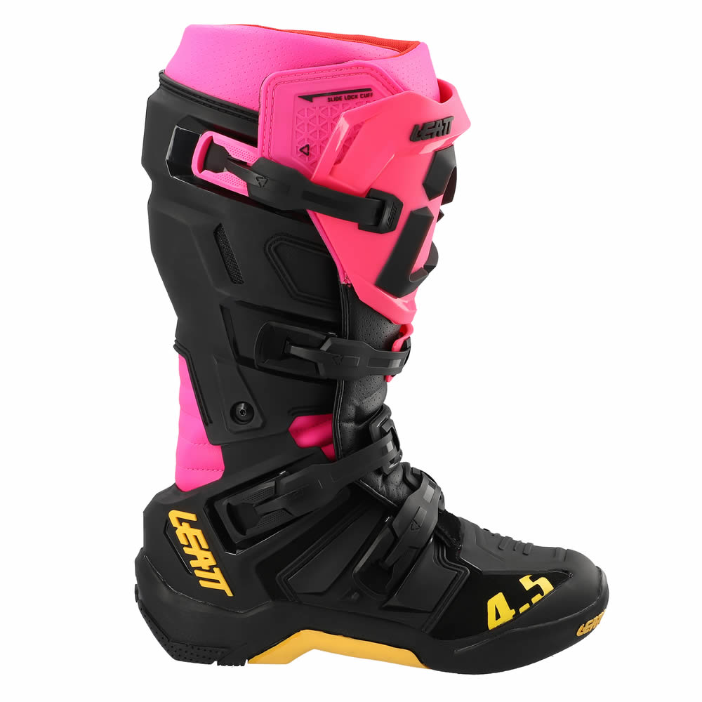 Stiefel 4.5 - schwarz-pink-gelb