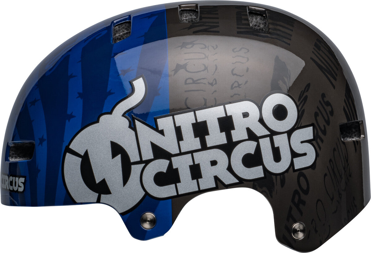 LOCAL Fahrradhelm - gloss navy/sliver nitro