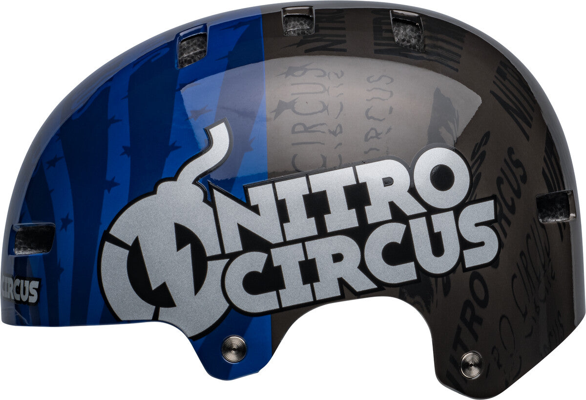 LOCAL Fahrradhelm - gloss navy/sliver nitro