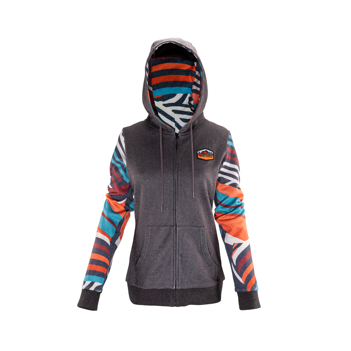 Zip-Hoodie Premium Women - Stripes