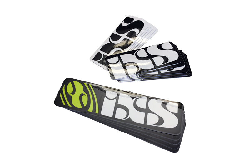 Logo stickers BG assorted 6/9 cm (15 pcs) - black/white