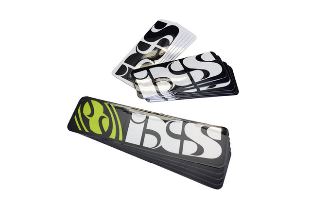 Logo stickers BG assorted 6/9 cm (15 pcs) - black/white