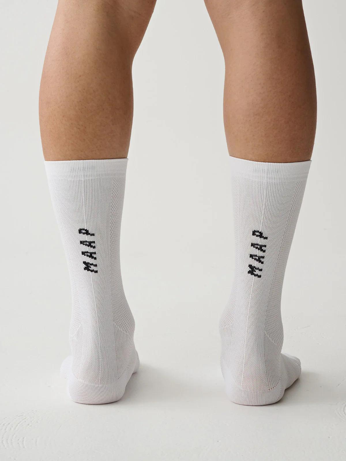 Long Division Mono Sock - white