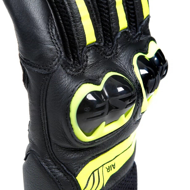 MIG 3 Unisex Lederhandschuhe - Black/Fluo-Yellow