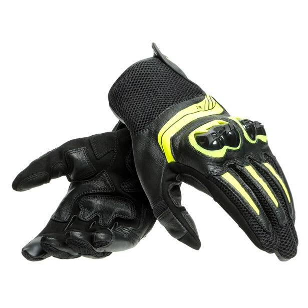 MIG 3 Unisex Lederhandschuhe - Black/Fluo-Yellow