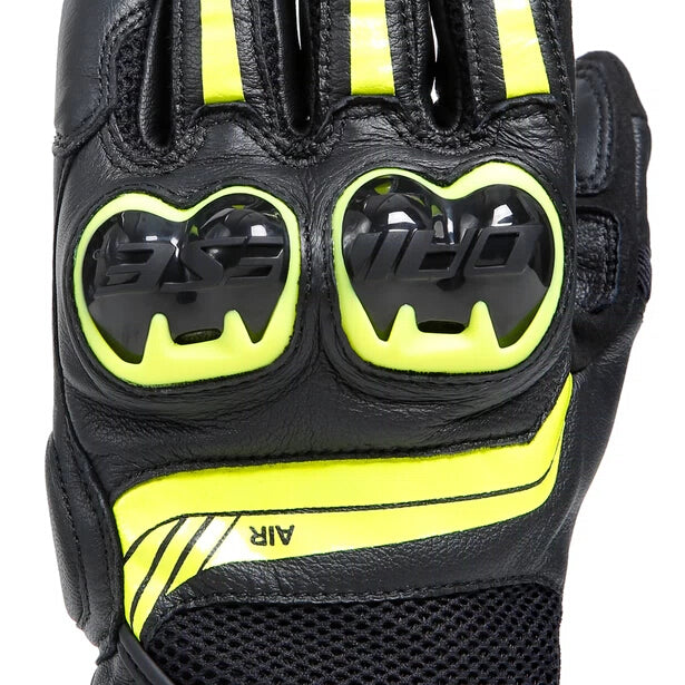 MIG 3 Unisex Lederhandschuhe - Black/Fluo-Yellow