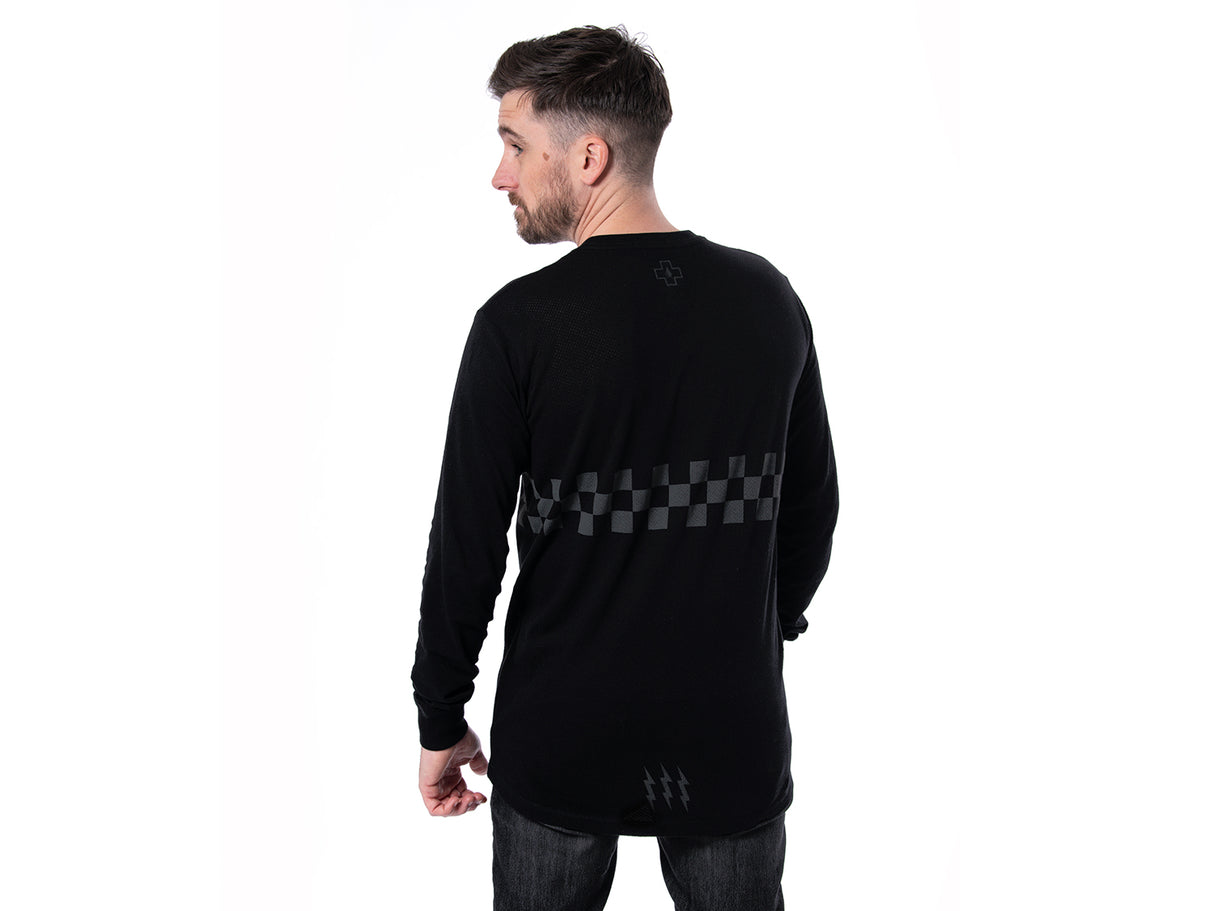 Muc Off Moto Long Sleeve Mesh Jersey - black