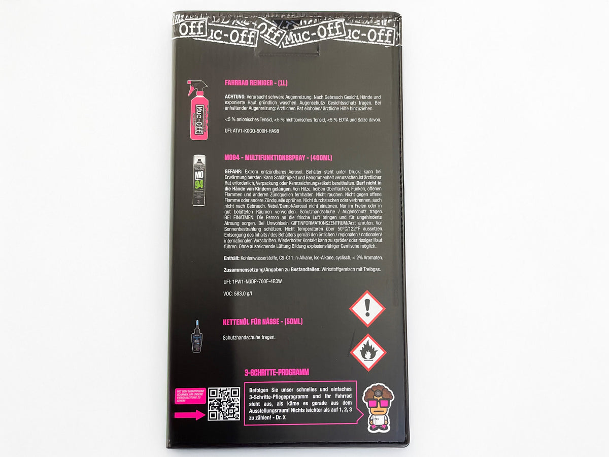 Kit Wash, Protect e Lube (Versione Wet Lube)