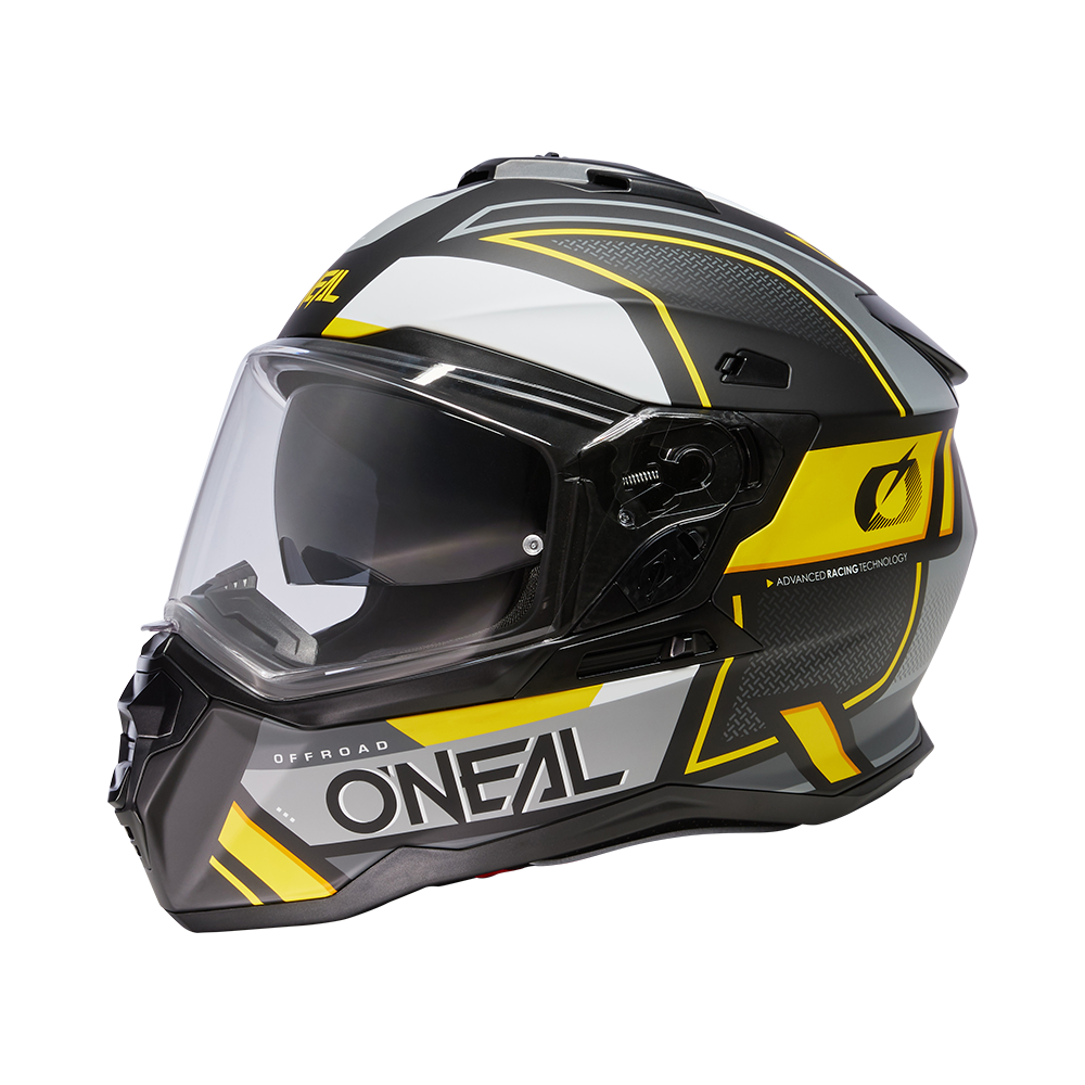 D-SRS Helm SQUARE black/gray/neon yellow