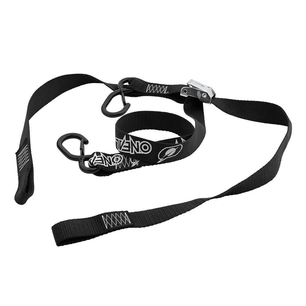 DE LUXE Soft Hook Tie Downs LOGO black (2pcs)