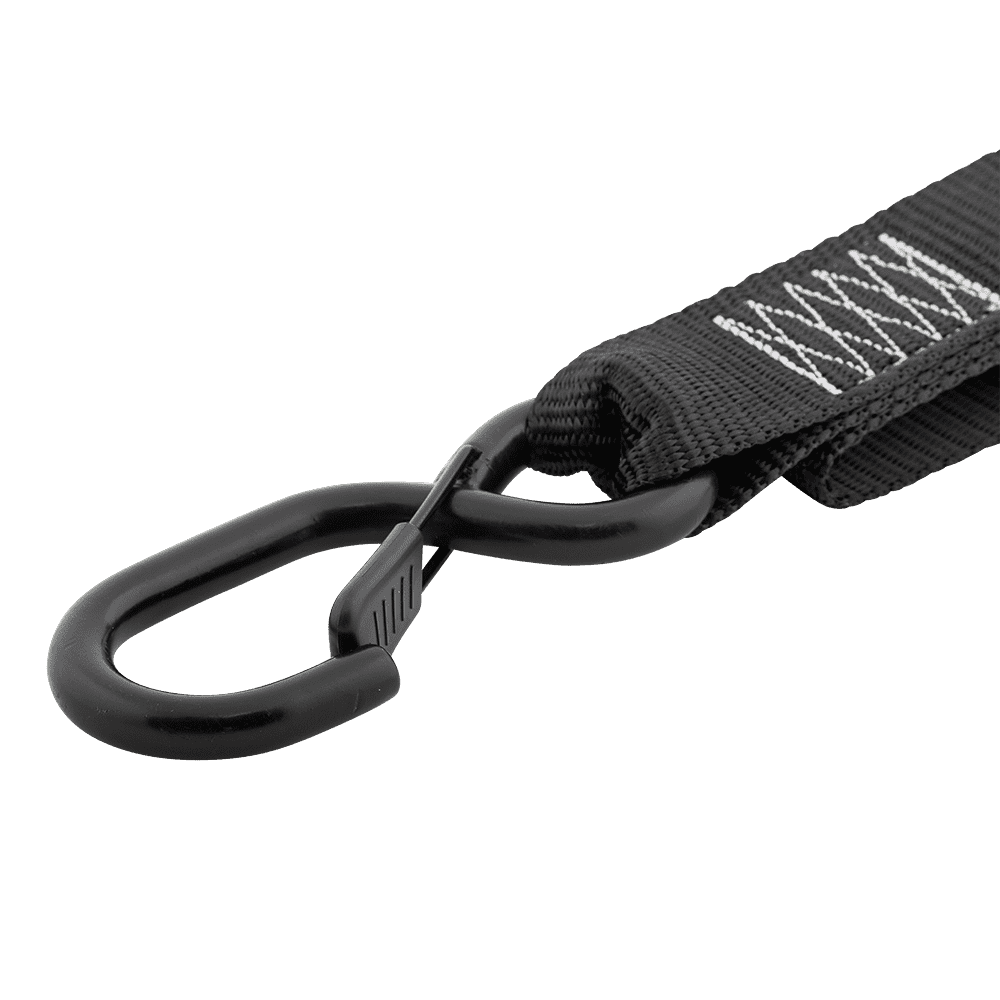 DE LUXE Soft Hook Tie Downs LOGO black (2pcs)