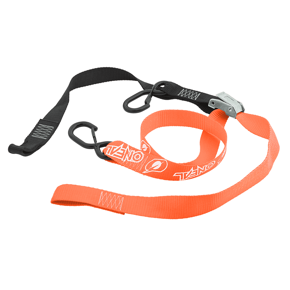 DE LUXE Soft Hook Tie Downs LOGO orange (2pcs)