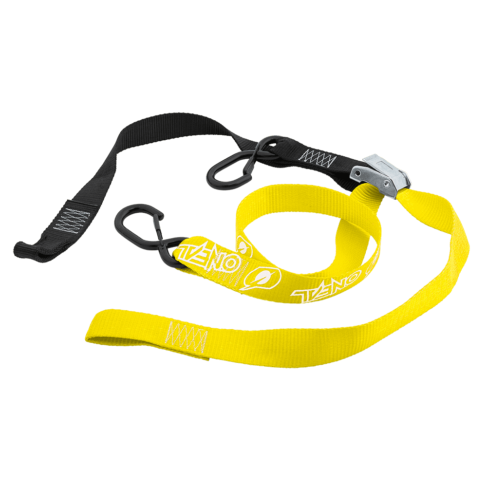 DE LUXE Soft Hook Tie Downs LOGO yellow (2pcs)