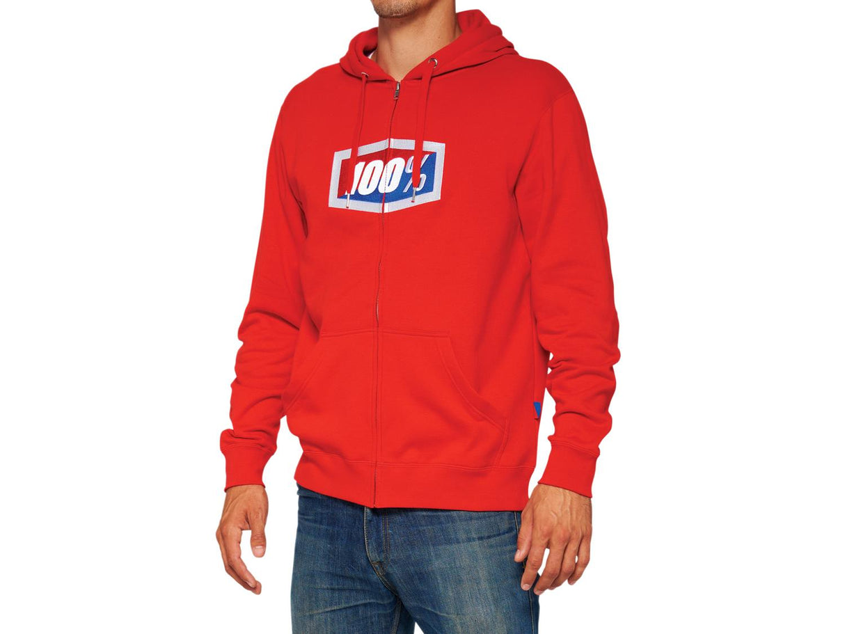 Official full-zip Hoody - red
