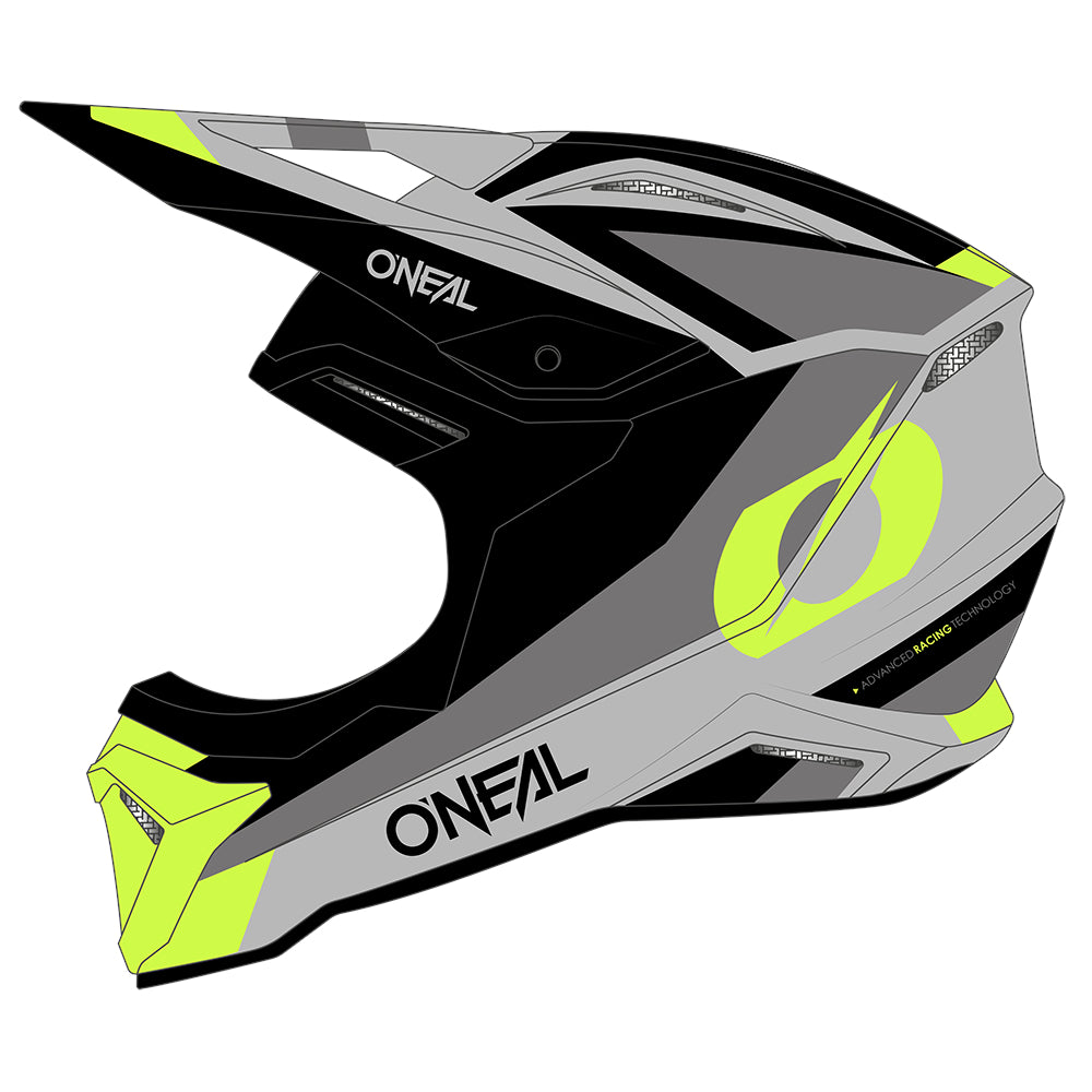 1SRS Youth Helm STREAM black/neon yellow