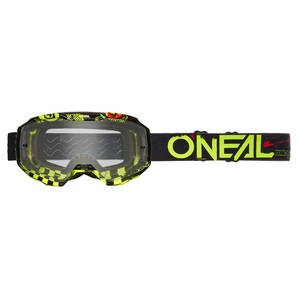 B-10 Goggle ATTACK black/neon yellow - clear