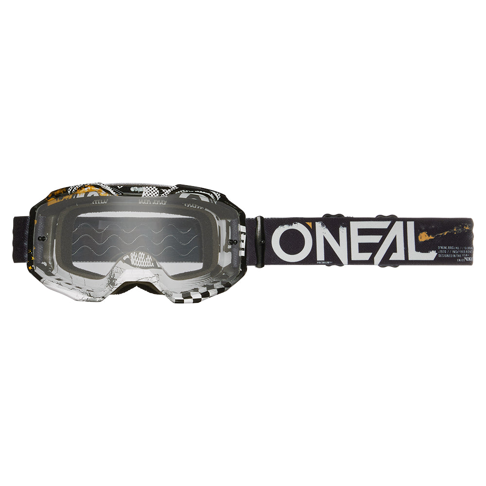 B-10 Goggle ATTACK black/white - clear