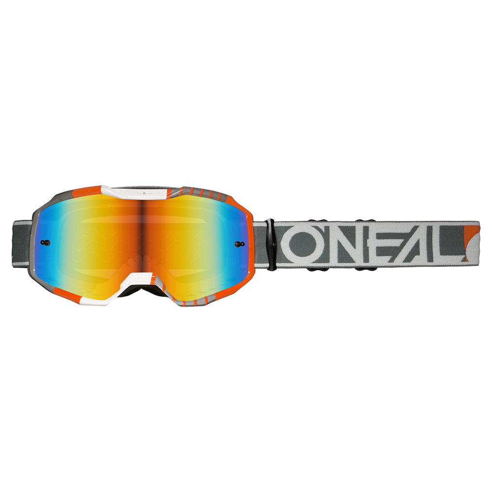 B-10 Goggle DUPLEX white/gray/orange - radium red