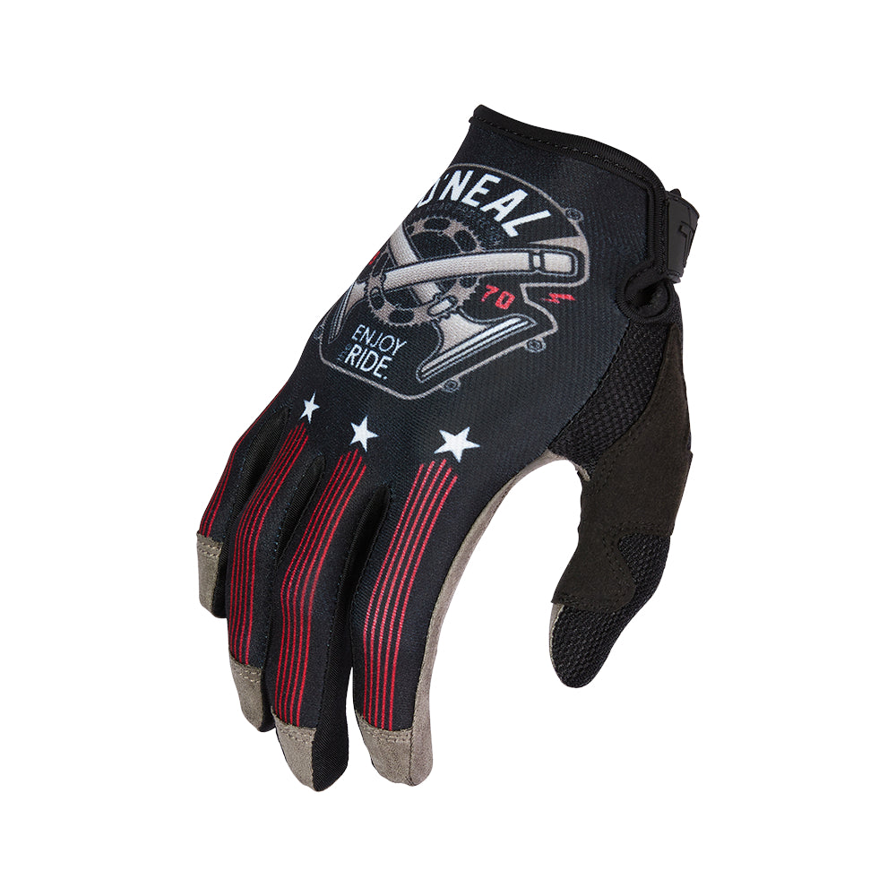 MAYHEM Handschuh PISTON black/white/red