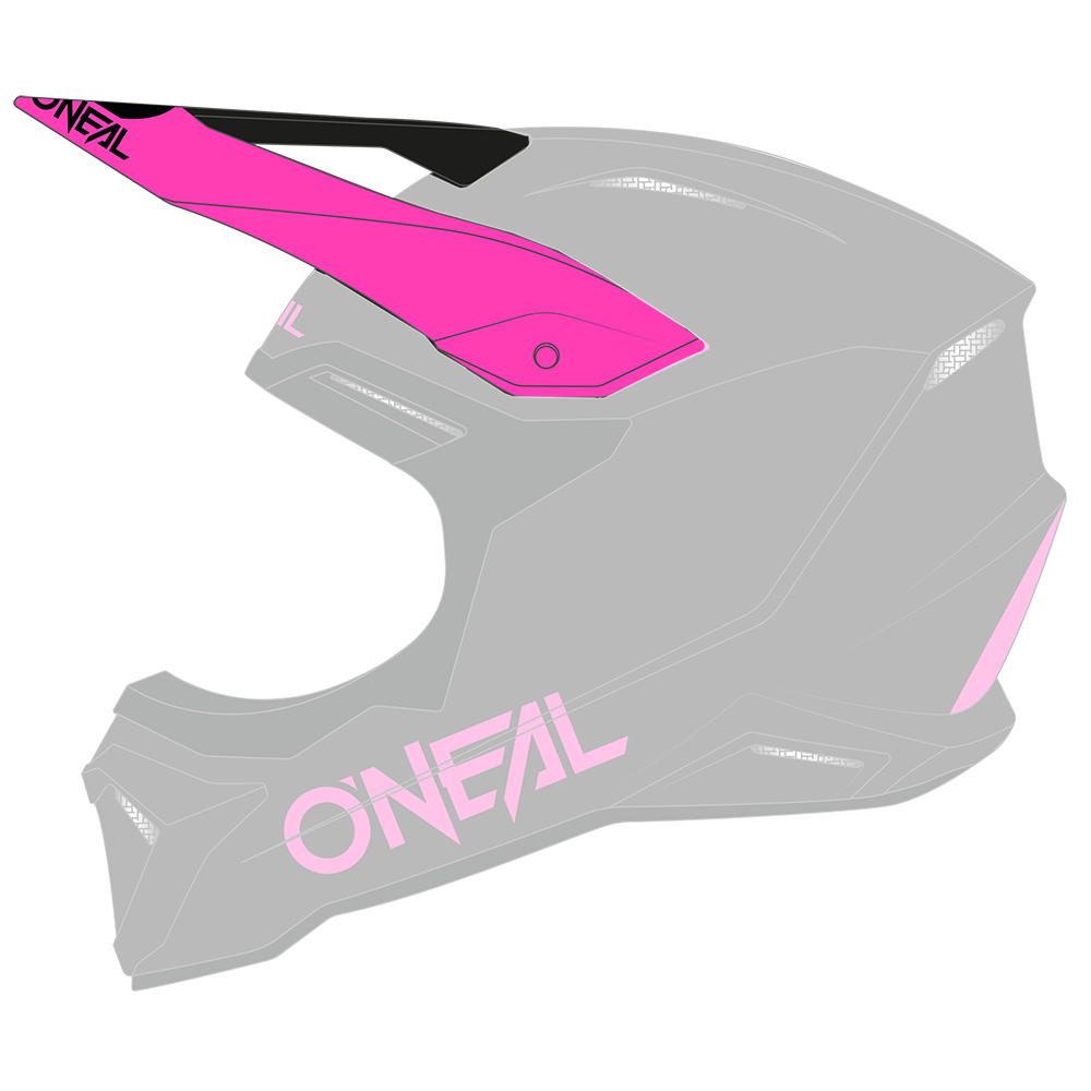 Visor 1SRS Youth Helm SOLID black/pink