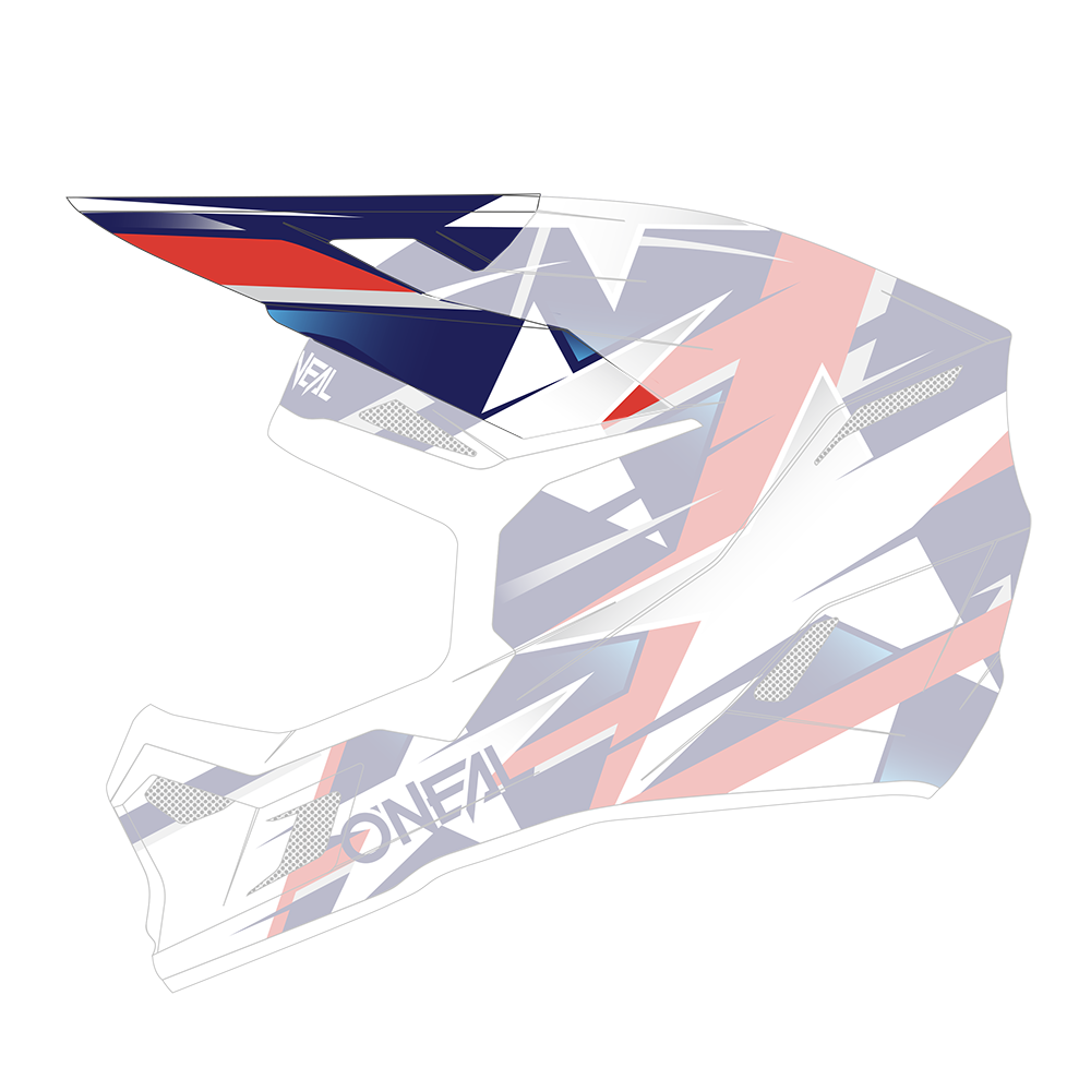 Visor 3SRS Helm RIDE blue/white/red