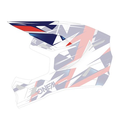 Visor 3SRS Helm RIDE blue/white/red