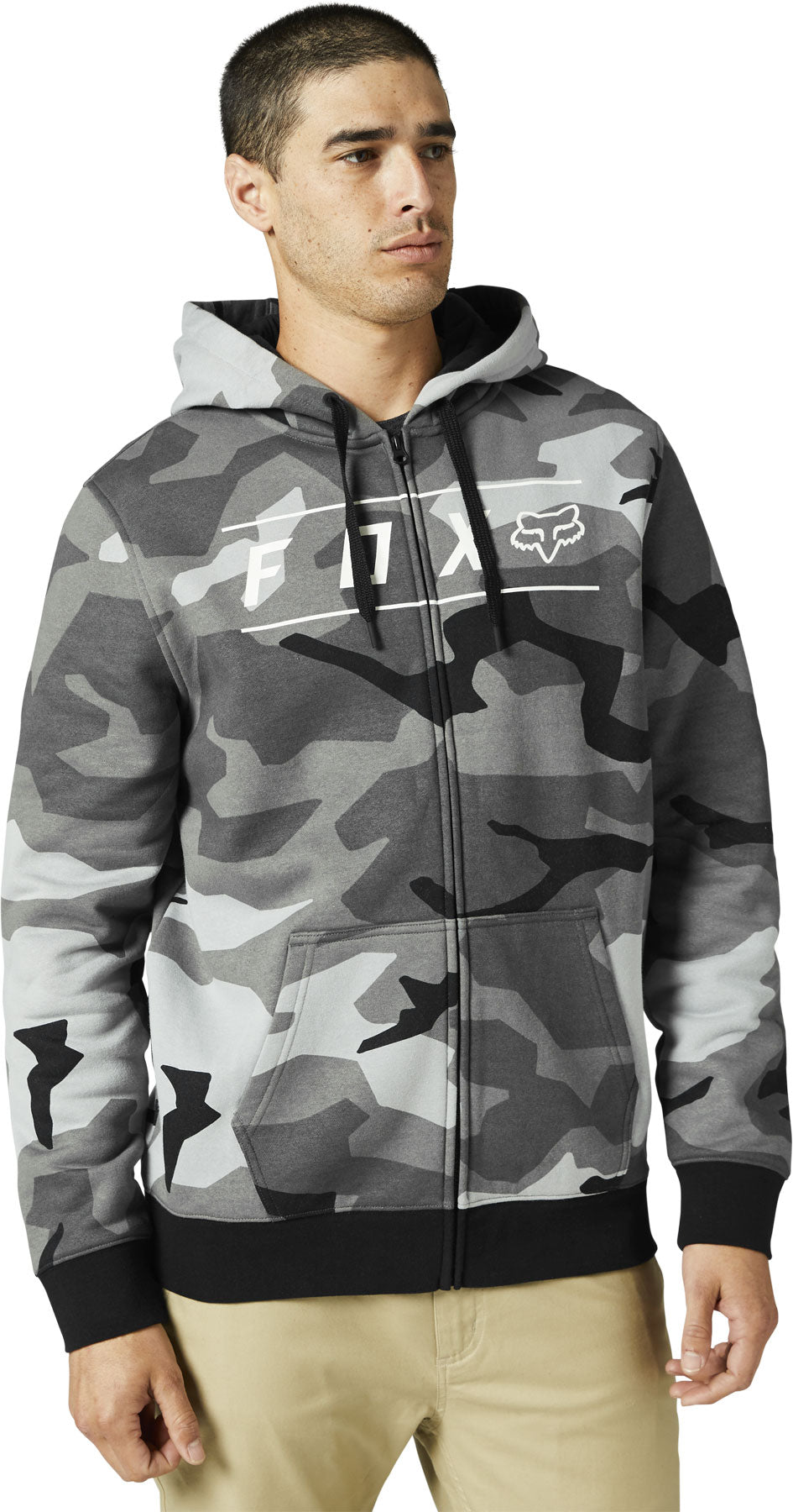 Pinnacle Camo Zip Fleece - black camo