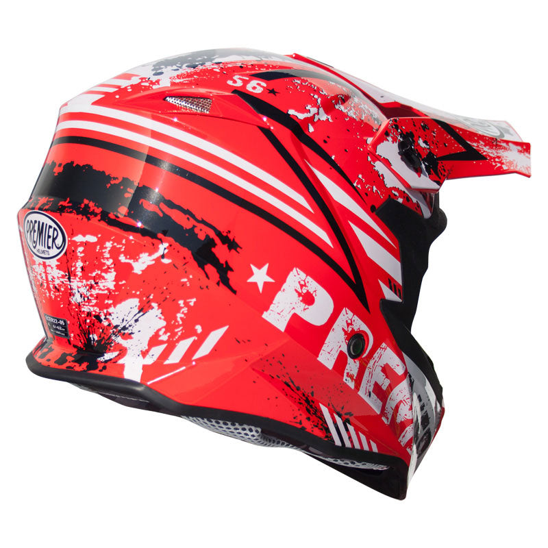 Motocrosshelm Exige ZX2 - weiss-rot-schwarz