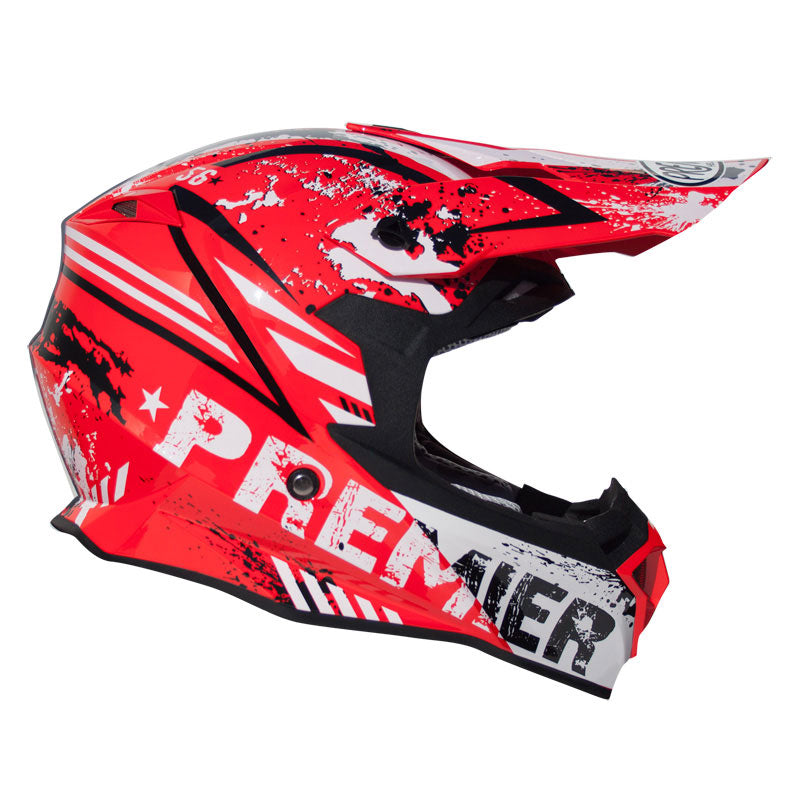 Motocrosshelm Exige ZX2 - weiss-rot-schwarz