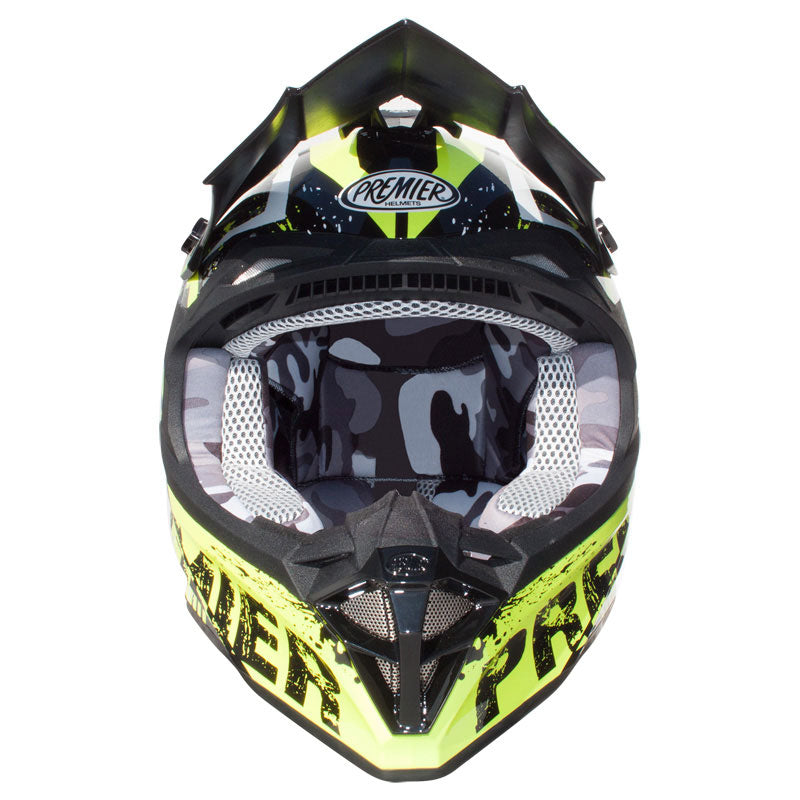 Motocrosshelm Exige ZXY - fluo gelb-schwarz-weiss