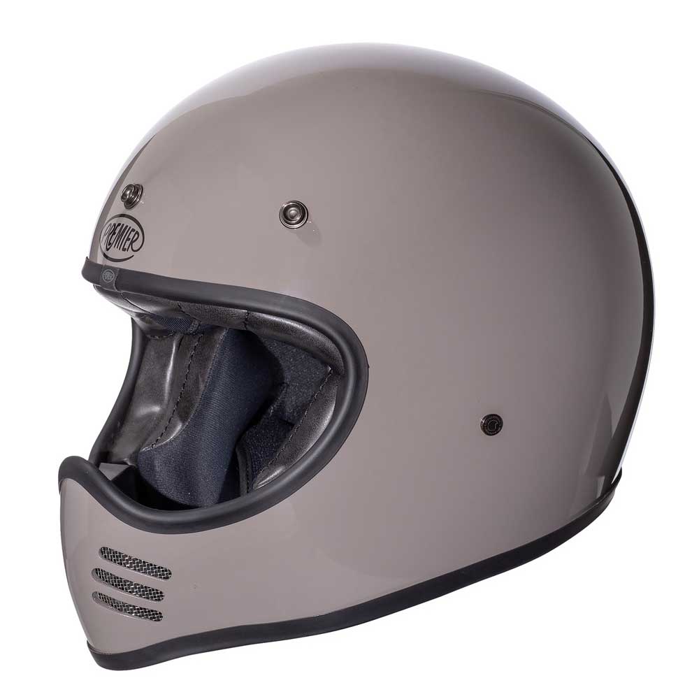 Motocrosshelm Vintage MX U17 grau