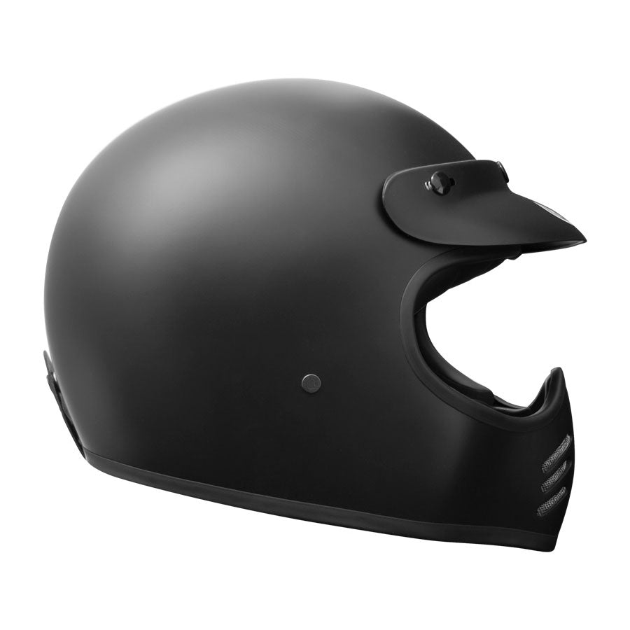 Motocrosshelm Vintage MX U BM - matt schwarz