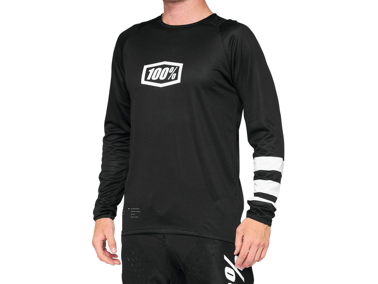 R-Core Youth Long Sleeve Jersey - black/white