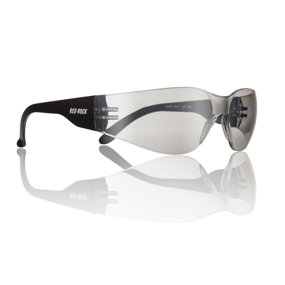 Brille schwarz - Gläser silber verspiegelt