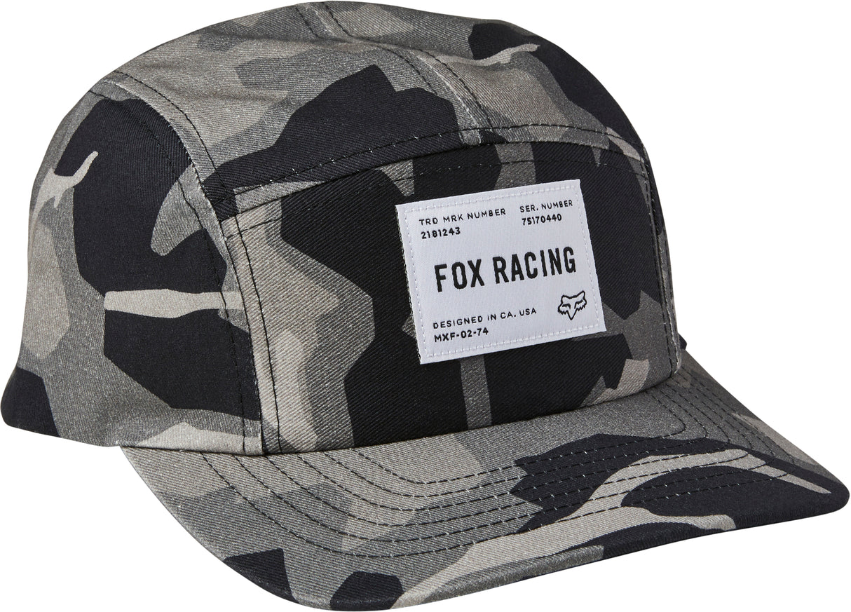 Regiment 5 Panel Hat Black Camo
