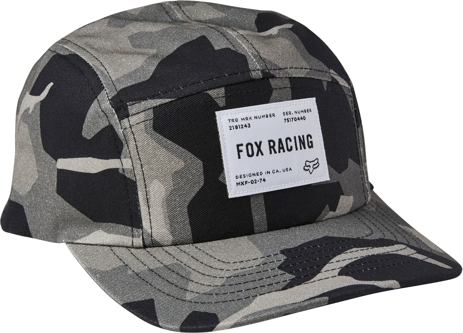 Regiment 5 Panel Hat Black Camo