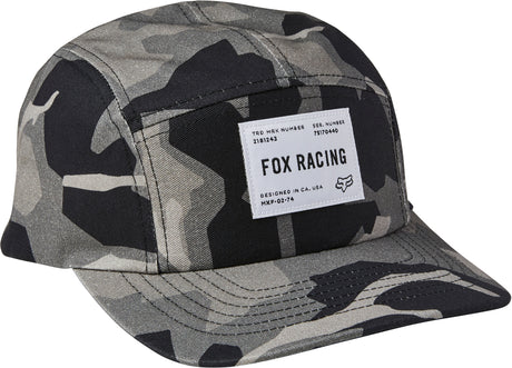 Regiment 5 Panel Hat Black Camo
