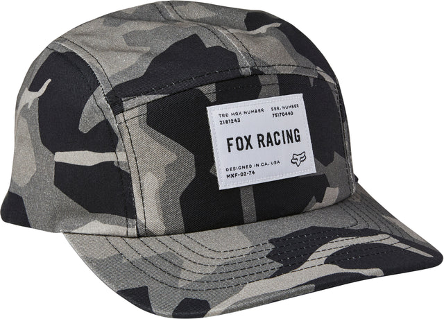 Regiment 5 Panel Hat Black Camo
