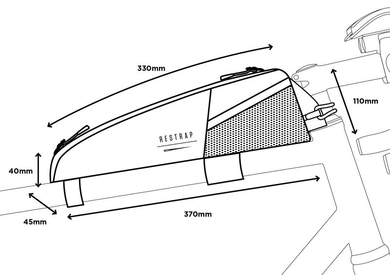 Race Top Tube Bag - 1.5 L - schwarz