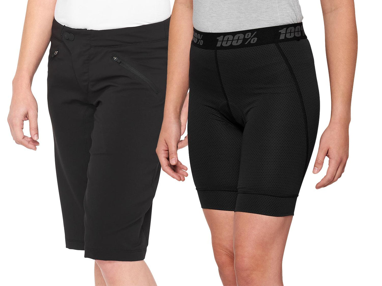 Ridecamp Women Shorts with Liner - black