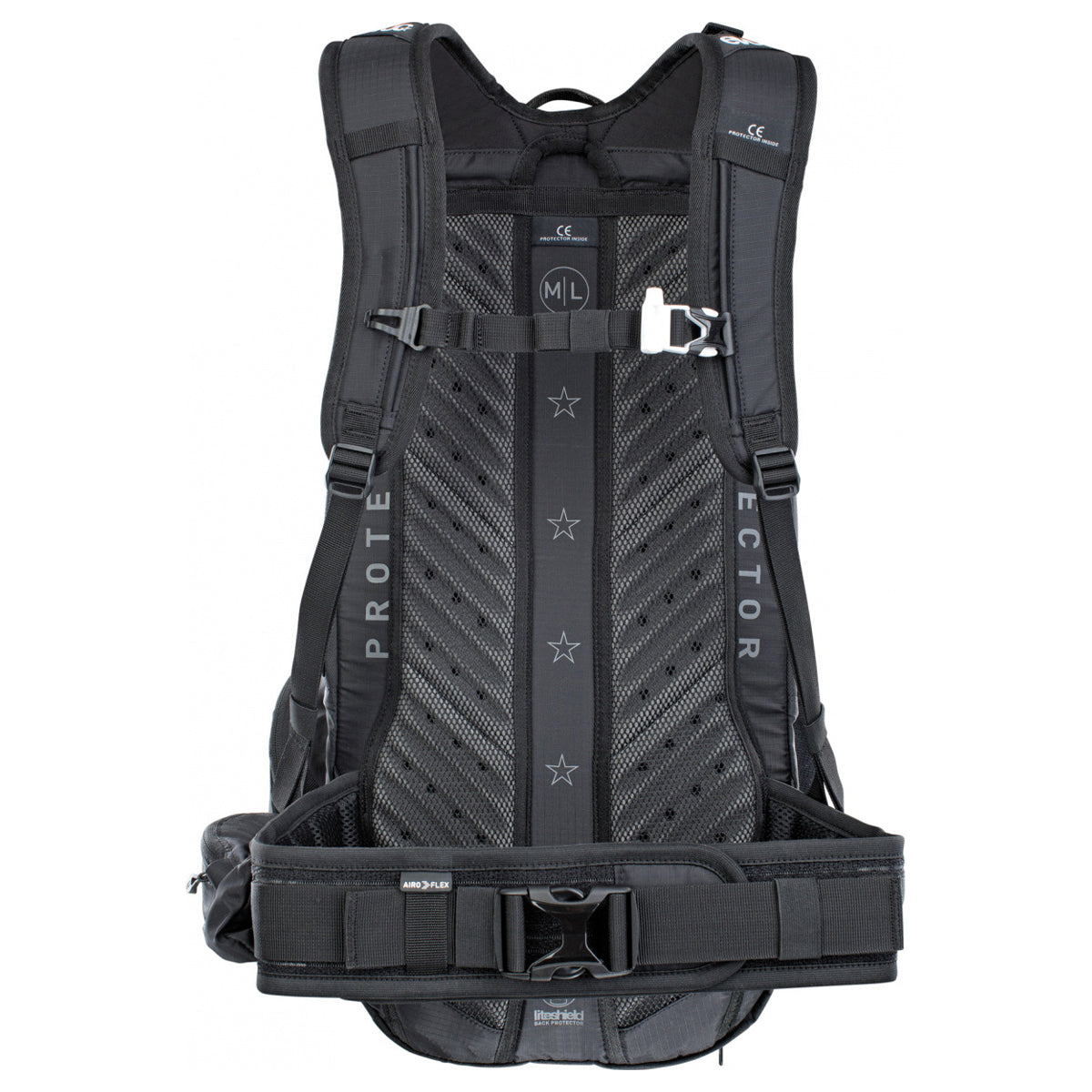 FR Trail E-Ride Protektoren-Rucksack - Schwarz
