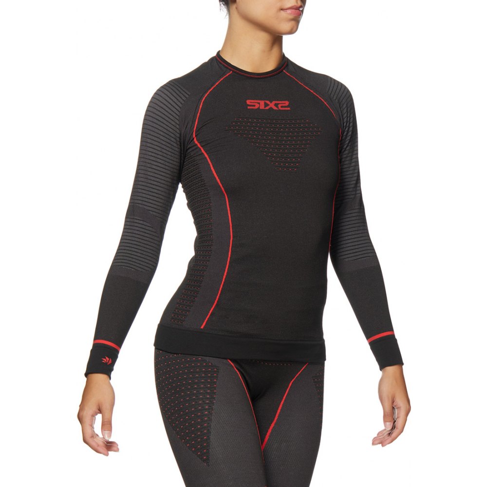 Funktionsshirt-langarm Blazefit TS2W schwarz-rot