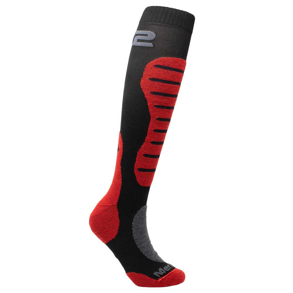 Motorradsocken MOT 2 Merinos schwarz-rot